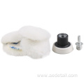 Wool Polishing Pads with Hook & Loop Drill Adapter